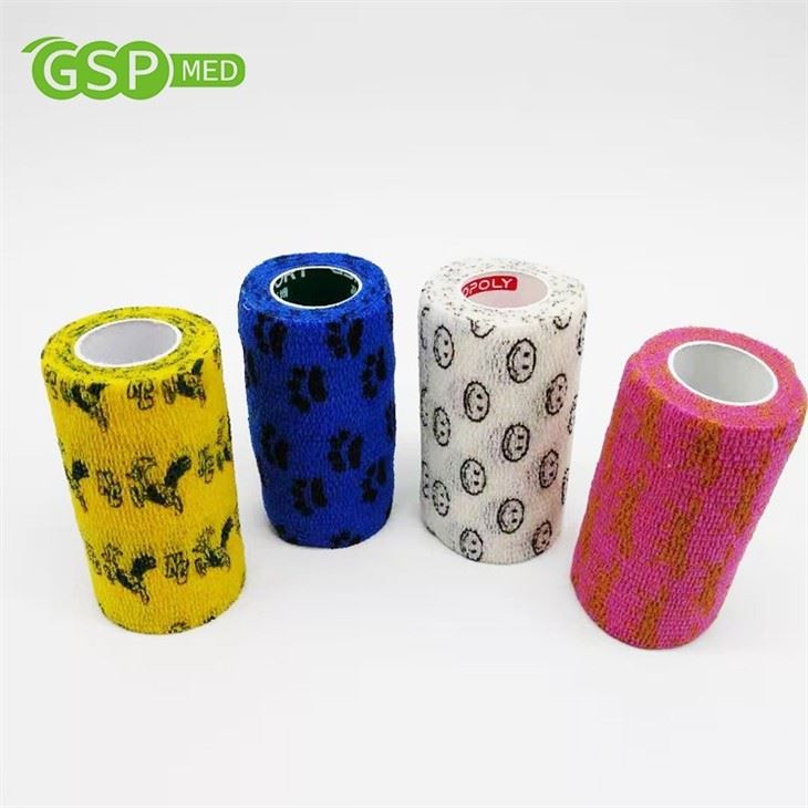 Easy Tear Elastic Self Adhesive Class 1 GSPMED Non-woven Bandage Customize Printed